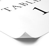 Dusty Blue Peach Floral Table Number Poster (Hoek)