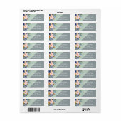 Dusty Blue Peach Green Wedding Etiket (Full Sheet)