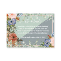 Dusty Blue Peach Green Wedding