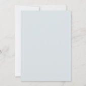 Dusty Blue Peach Splendid Spring Wedding Kaart (Achterkant)