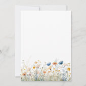 Dusty Blue Peach Wildflowers 75e verjaardag Kaart (Achterkant)