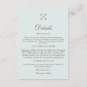 Dusty Blue Pearl Christian Wedding Details Informatiekaartje (Voorkant)