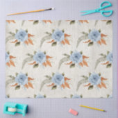  "Dusty Blue Peony Floral Foliage"-ontkoppeling Tissuepapier (Craft)