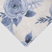  "Dusty Blue Peony Floral Foliage"-ontkoppeling Tissuepapier (Detail)