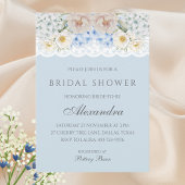 Dusty Blue Peony Hydrangea Vrijgezellenfeest Kaart