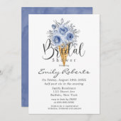 Dusty Blue Peony Ice Cream Cone Vrijgezellenfeest  Kaart (Voorkant / Achterkant)