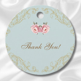 Dusty Blue Peony  Vrijgezellenfeest Bedankt Bedankjes Labels