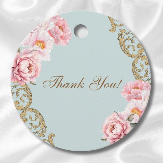 Dusty Blue Peony  Vrijgezellenfeest Bedankt Bedankjes Labels