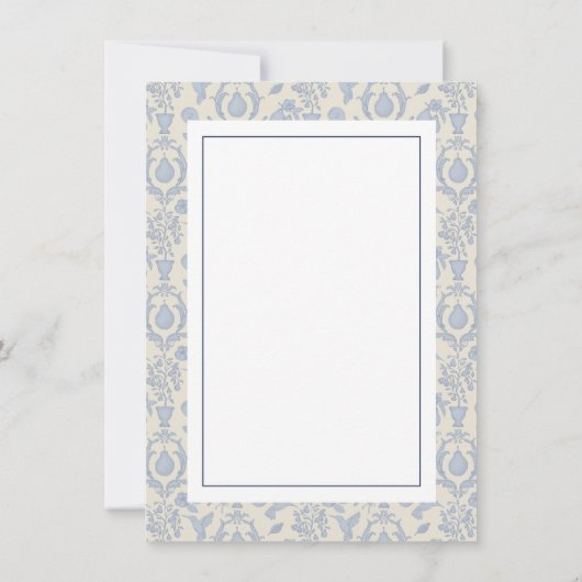 Dusty Blue Perfect Pear Foto Dank u kaart (Achterkant)