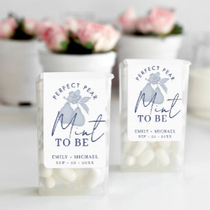 Dusty Blue Perfect Pear "Mint to Be" Wedding Favor Etiket
