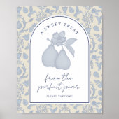 Dusty Blue Perfect Pear Vrijgezellenfeest gunsttek Poster (Voorkant)