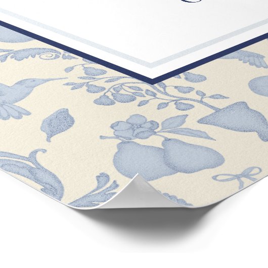 Dusty Blue Perfect Pear Vrijgezellenfeest Poster S (Hoek)