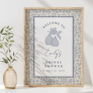 Dusty Blue Perfect Pear Vrijgezellenfeest Poster S