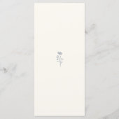 Dusty Blue Periwinkle Wildflower Wedding Menu (Achterkant)