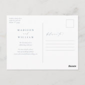 Dusty Blue Photo Arch Bewaar de datum Briefkaart (Achterkant)