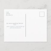 Dusty Blue Photo Arch Bruiloft Sla de datum op Briefkaart (Achterkant)