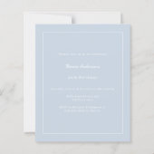 Dusty blue photo birthday invitation (Achterkant)