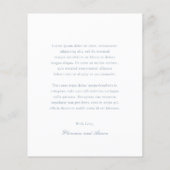 Dusty Blue Photo Budget Wedding Dank u kaart (Achterkant)