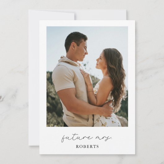 Dusty Blue Photo Pearls & Prosecco Vrijgezellenfee Kaart (Achterkant)