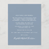 Dusty Blue Photo Weddenschap Reception Save the Da (Achterkant)