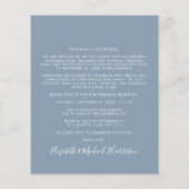 Dusty Blue Photo Wedding Reception Invitation (Achterkant)