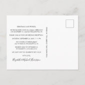 Dusty Blue Photo Wedding Reception Uitnodiging Briefkaart (Achterkant)