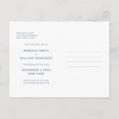 Dusty Blue Photo Wedding Save the Date Briefkaart (Achterkant)