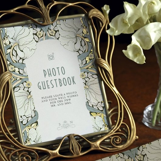 Dusty Blue Pimpernel Foto Gastenboek Sign 