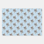 Dusty Blue & Pink Alice in Wonderland Baby shower Inpakpapier Vel (Voorkant 3)