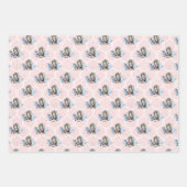 Dusty Blue & Pink Alice in Wonderland Baby shower Inpakpapier Vel (Voorkant 2)