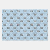 Dusty Blue & Pink Alice in Wonderland Baby shower Inpakpapier Vel (Voorkant)