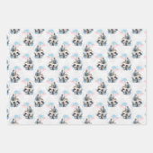 Dusty Blue & Pink Alice in Wonderland Baby shower Inpakpapier Vel (Voorkant 3)