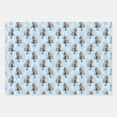 Dusty Blue & Pink Alice in Wonderland Baby shower Inpakpapier Vel (Voorkant)