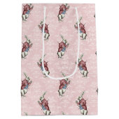 Dusty Blue & Pink Alice in Wonderland Baby shower Medium Cadeauzakje (Achterkant)