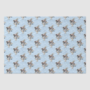Dusty Blue & Pink Alice in Wonderland Baby shower Tissuepapier