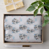 Dusty Blue & Pink Alice in Wonderland Baby shower Tissuepapier (Geschenk)