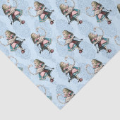 Dusty Blue & Pink Alice in Wonderland Baby shower Tissuepapier (Detail)