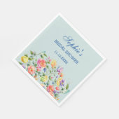 Dusty Blue Pink Bright Rozen Vrijgezellenfeest Servet (Hoek)