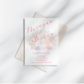 Dusty Blue Pink bruiloft uitnodiging