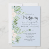 Dusty Blue Pink Sage Floral Wedding BUDGET (Voorkant)
