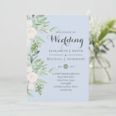 Dusty Blue Pink Sage Floral Wedding BUDGET (Staand voorkant)
