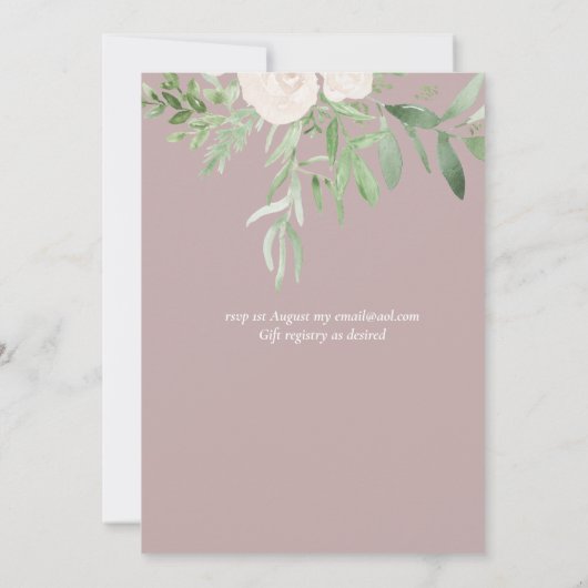 Dusty Blue Pink Sage Floral Wedding BUDGET (Achterkant)