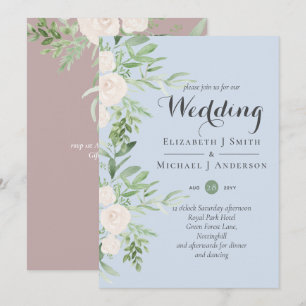 Dusty Blue Pink Sage Floral Wedding BUDGET