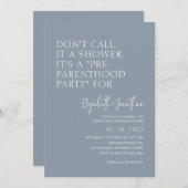 Dusty Blue Pre - ouderschapsfeest | BABY SHOWER Kaart (Voorkant / Achterkant)