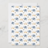 Dusty Blue Princess Floral Quinceañera Kaart (Achterkant)