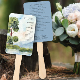 Dusty Blue Program Lake Evergreen Waterverf Handwaaier