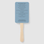 Dusty Blue Program Lake Evergreen Waterverf Handwaaier (Achterkant)