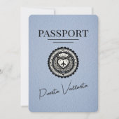 Dusty Blue Puerta Vallarta Passport Bewaar de datu Save The Date (Voorkant)