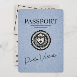 Dusty Blue Puerta Vallarta Passport Bewaar de datu Save The Date