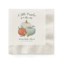 Dusty Blue Pumpkin-Baby shower